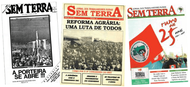 Capas de jornais do MST